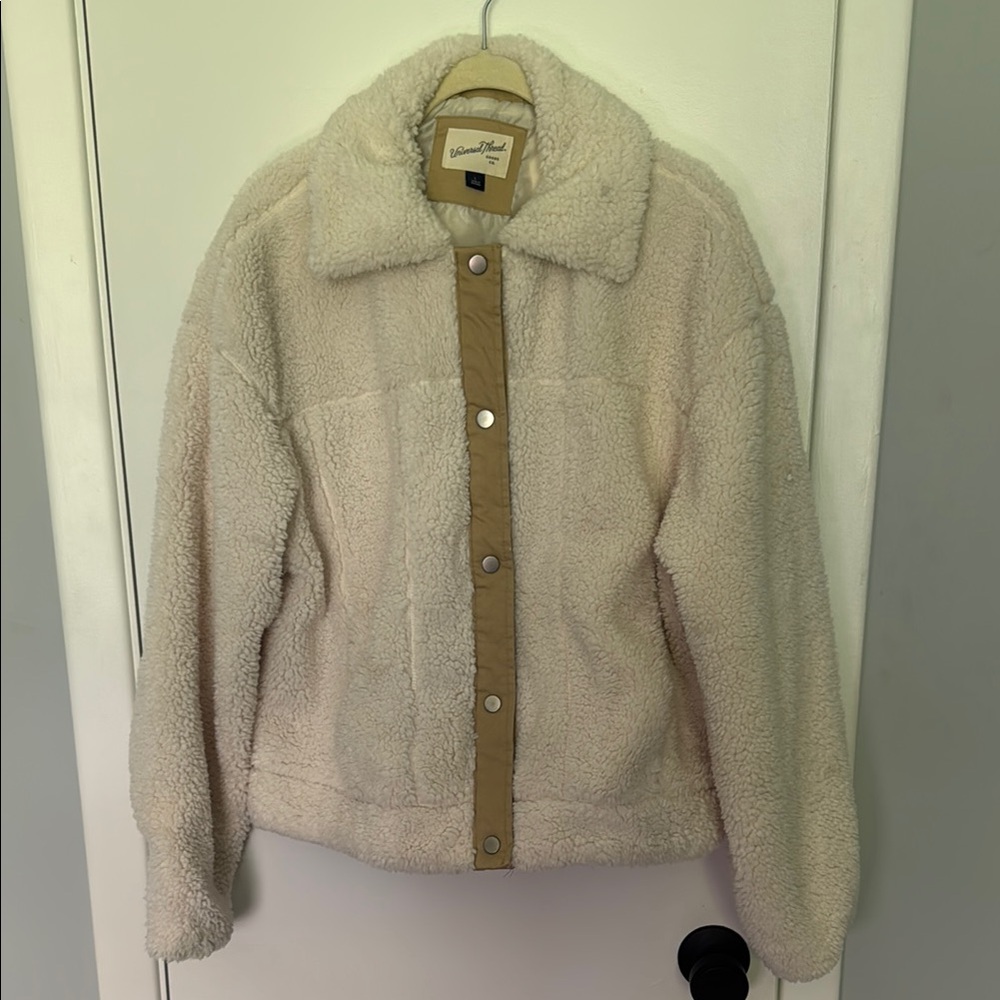 Sherpa Fleece Jacket in Cream